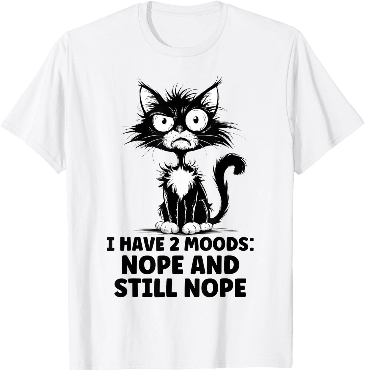 Angry Stressed Cat Funny Stress Meme Gift for Cat Lovers Men Women Girls Kids T-Shirt