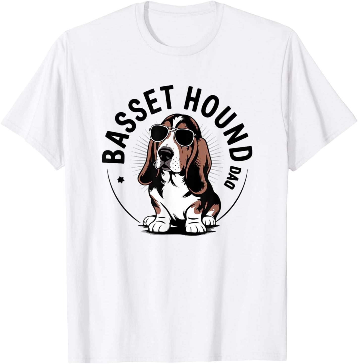 Cool Basset Hound Dad Funny Dog Lover Father's Day T-Shirt for Men Women