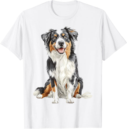 Australian Shepherd Dog Pet Artwork Australian Shepherd T-Shirt for Men Women Kids