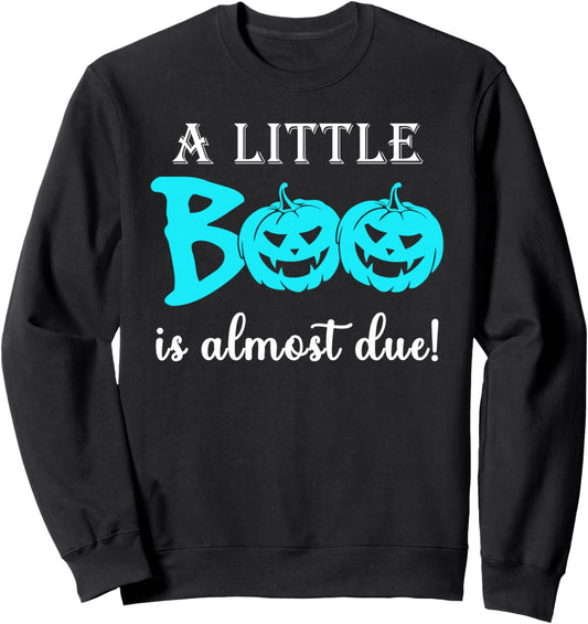 A Little Boo is Almost Due Halloween Boy Baby Shower Party Sweatshirt