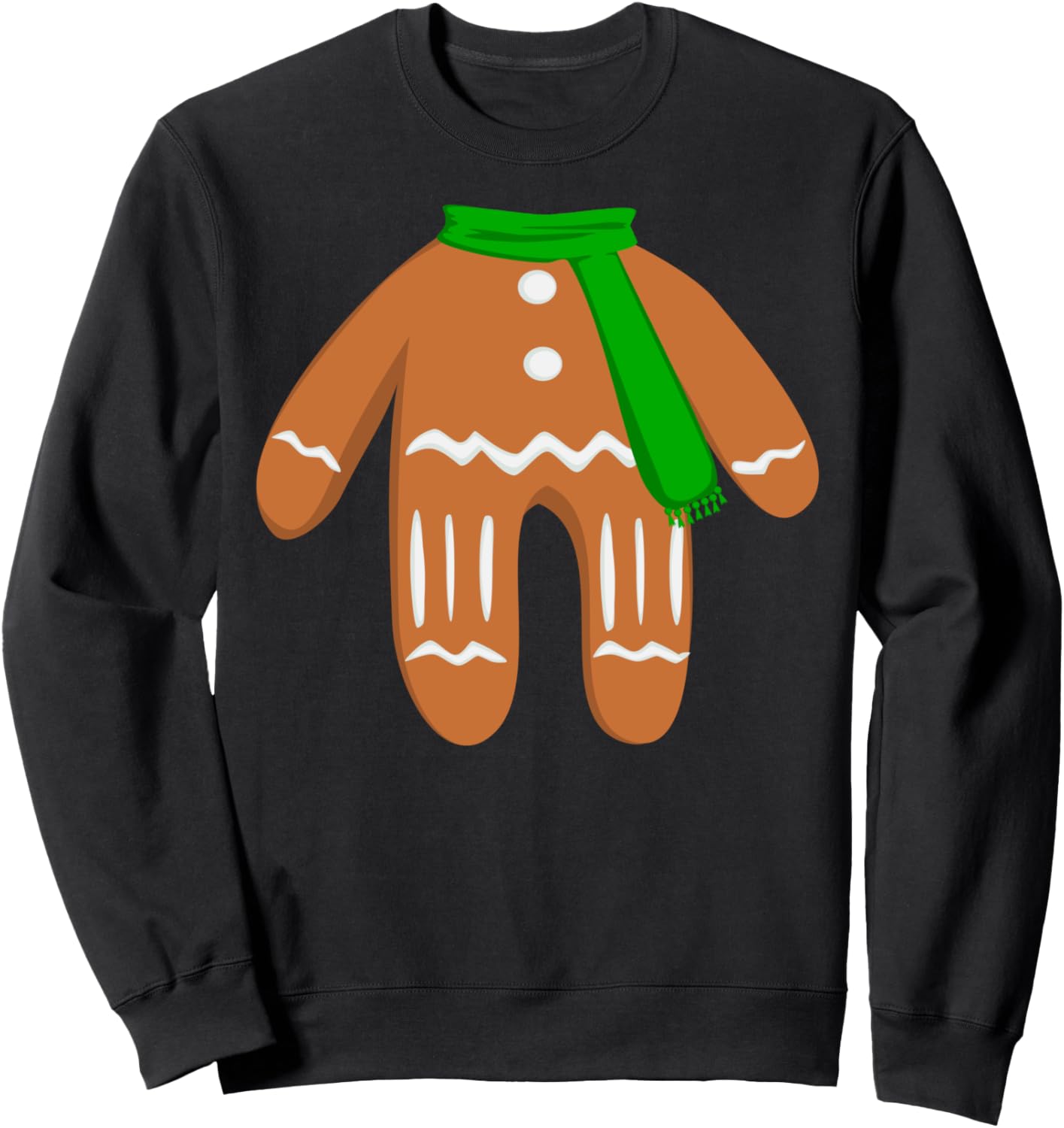 Gingerbread Man in Scarf Cute Christmas Gingerbread Costume Sweatshirt