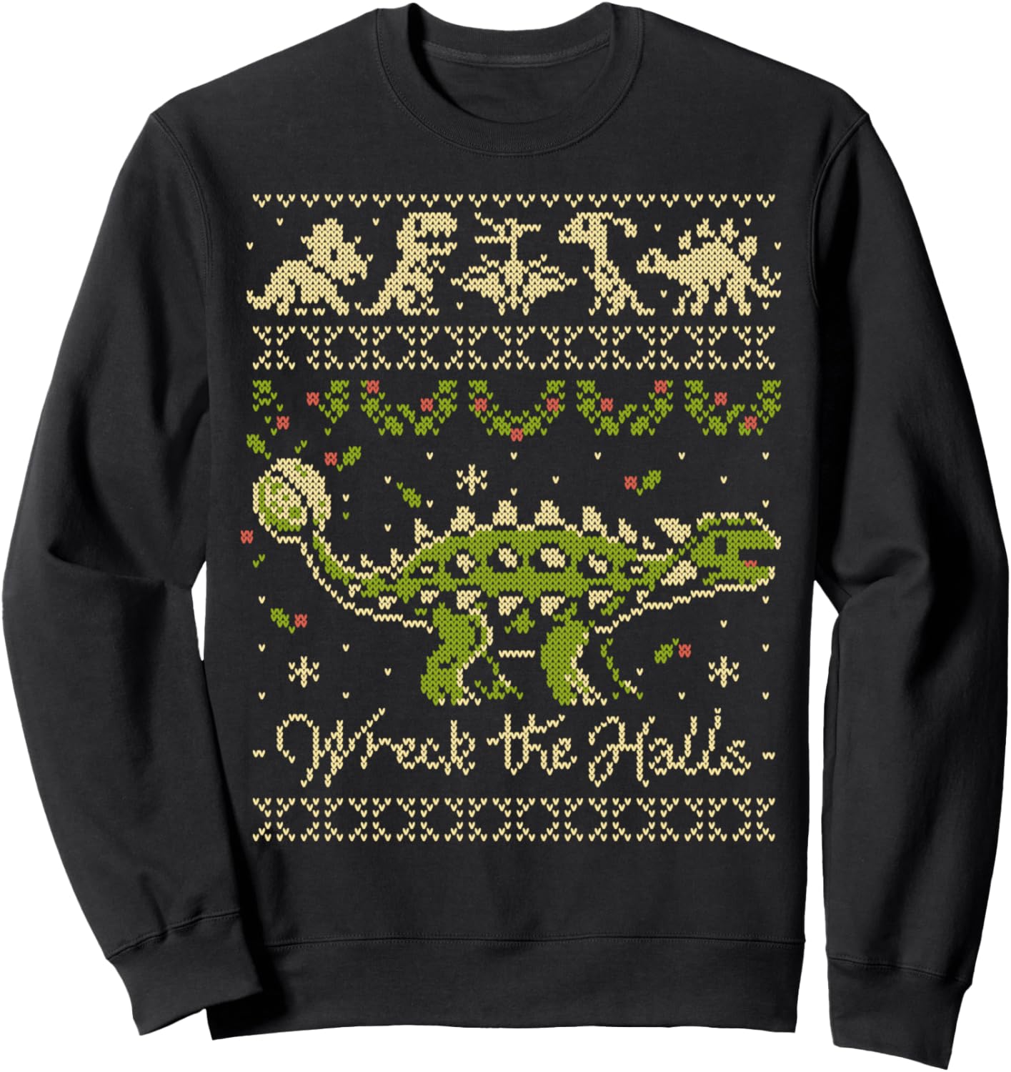 Ankylosaurus Dinosaur Christmas Sweater Sweatshirt