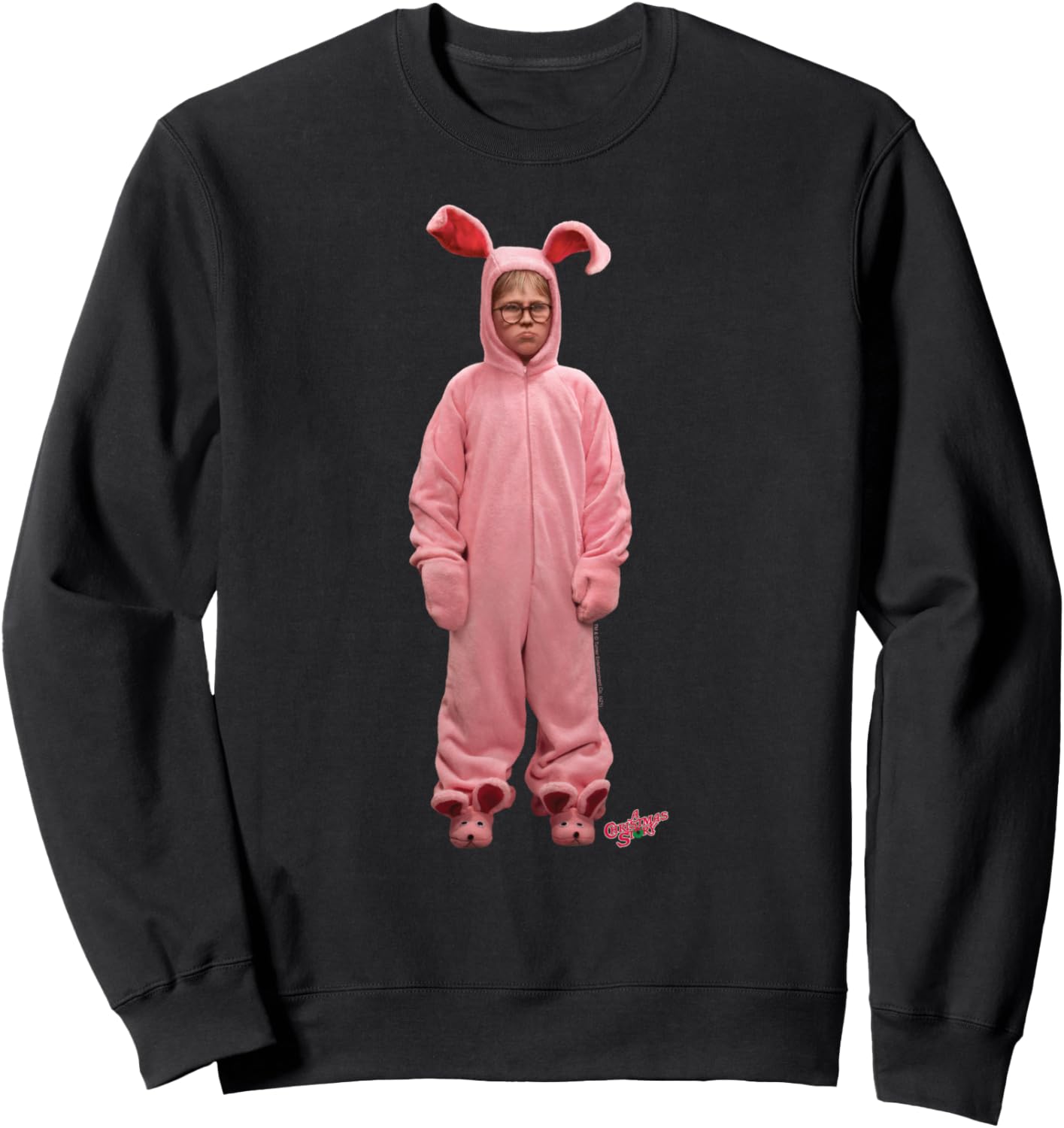 A Christmas Story Ralphie Pink Bunny Pink Nightmare Sweatshirt