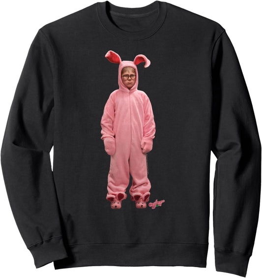 A Christmas Story Ralphie Pink Bunny Pink Nightmare Sweatshirt