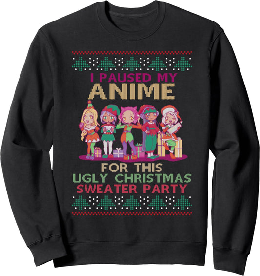 Anime Ugly Christmas Sweater Anime Ugly Sweater Party Teen Sweatshirt