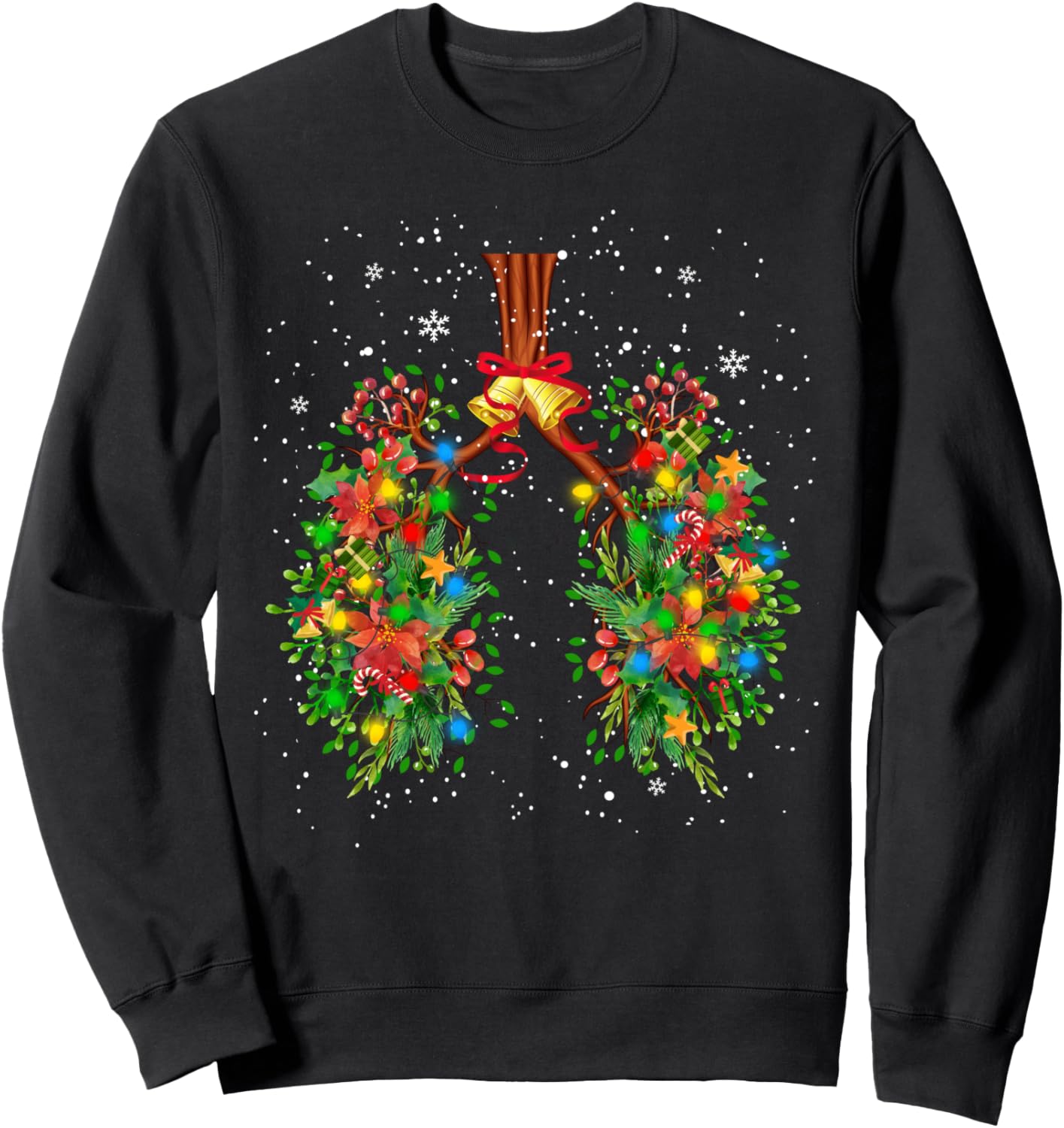 Respiratory Therapy Lung Christmas Tree Therapist Funny Xmas Sweatshirt