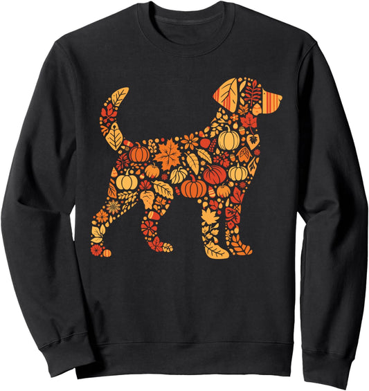 Autumn Pumpkin Labrador Retriever Thanksgiving Womens Mens Sweatshirt