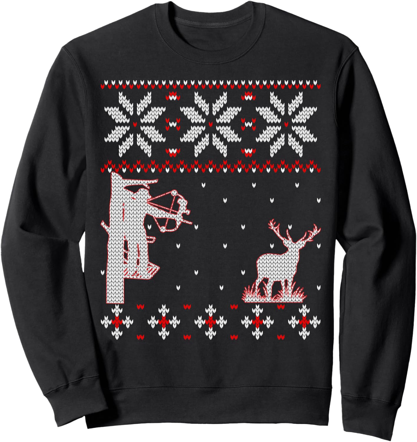 Archery cute funny bow hunter deer hunting ugly Christmas Sweatshirt
