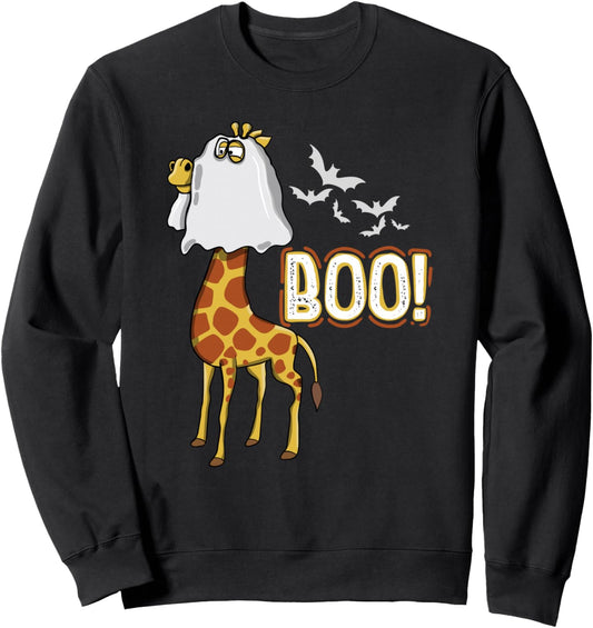 Giraffe BOO Halloween Costume Men Women Kids Sweatshirt