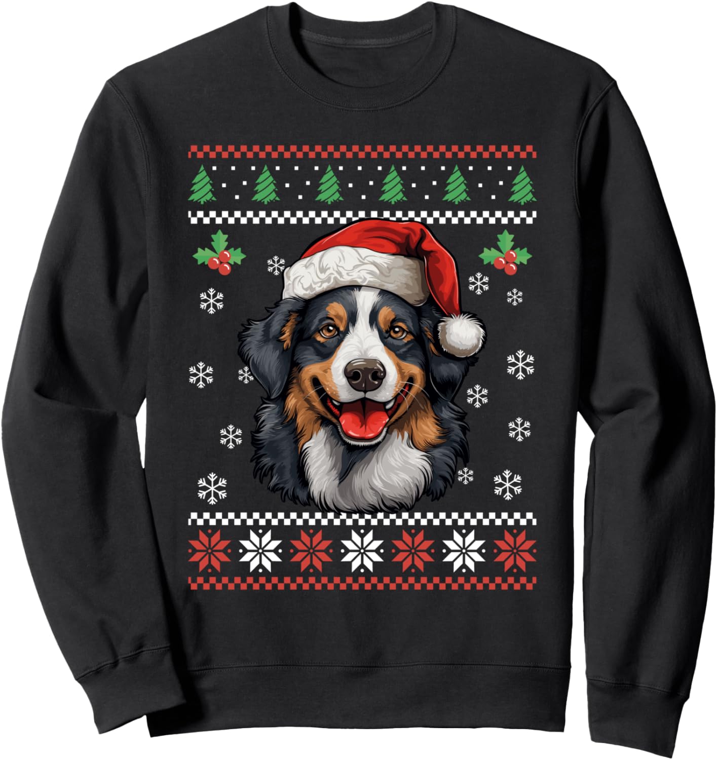 Australian Shepherd Ugly Christmas Sweater Xmas Adults Kids Sweatshirt
