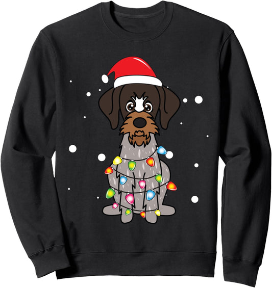German Wirehaired Pointer Christmas Mom Dad Dog Gift Sweatshirt