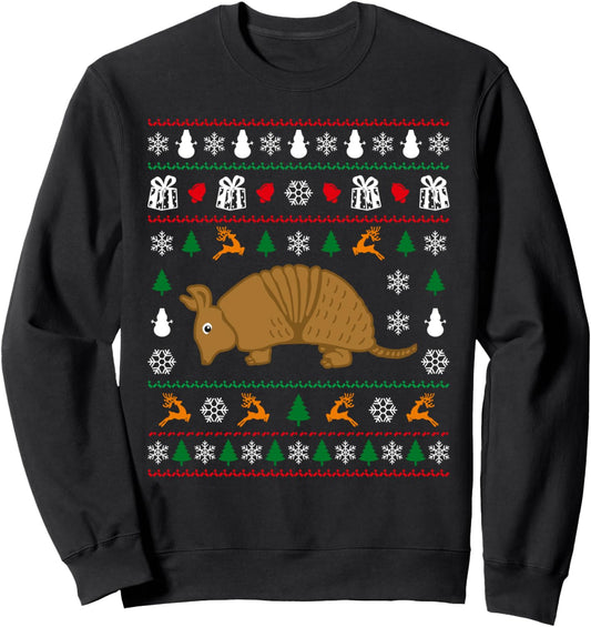 Armadillo Ugly Funny Christmas Humor Winter Animal Holiday Sweatshirt