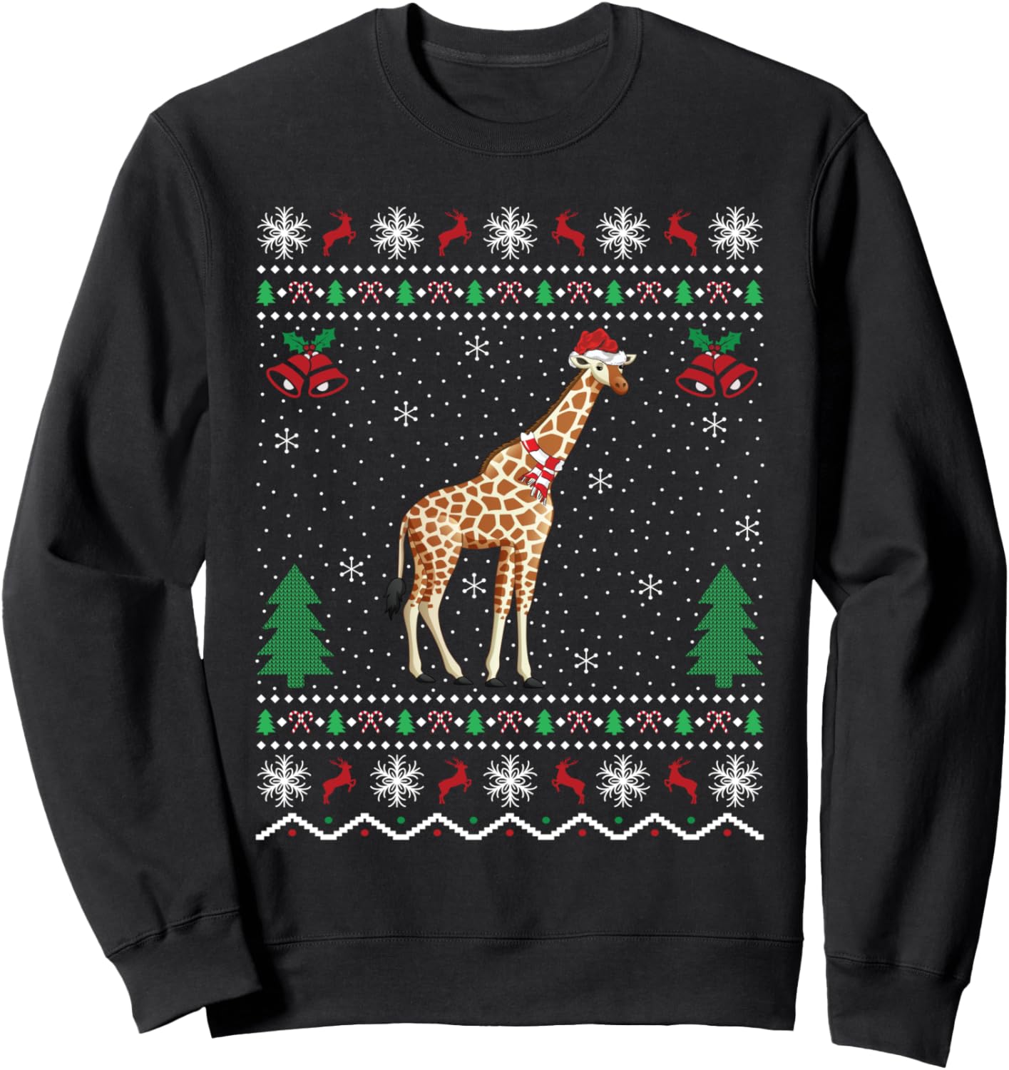 Giraffe Animal Lover Xmas Gift Ugly Giraffe Christmas Sweatshirt