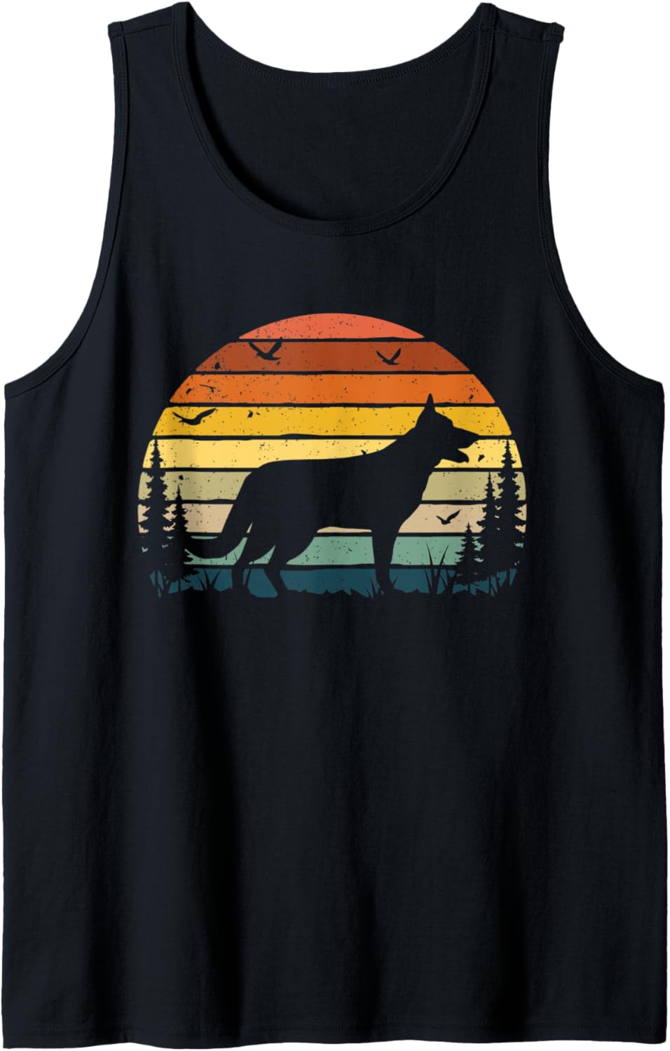German Shepherd Vintage Retro Mom Dad Dog Pet Lover Gift Tank Top