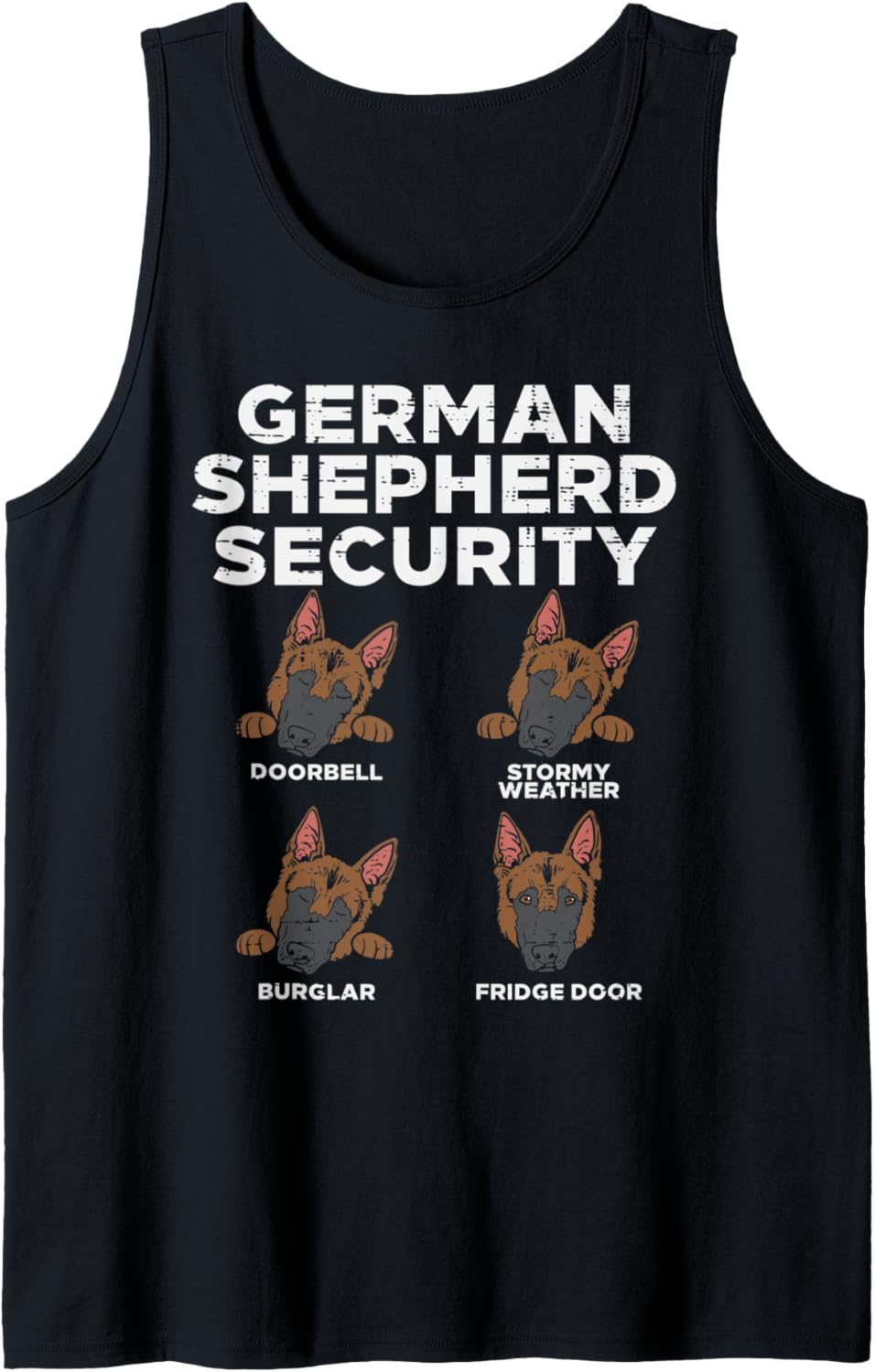 German Shepherd Security Funny K9 Pet Dog Lover Owner Gift Tank Top