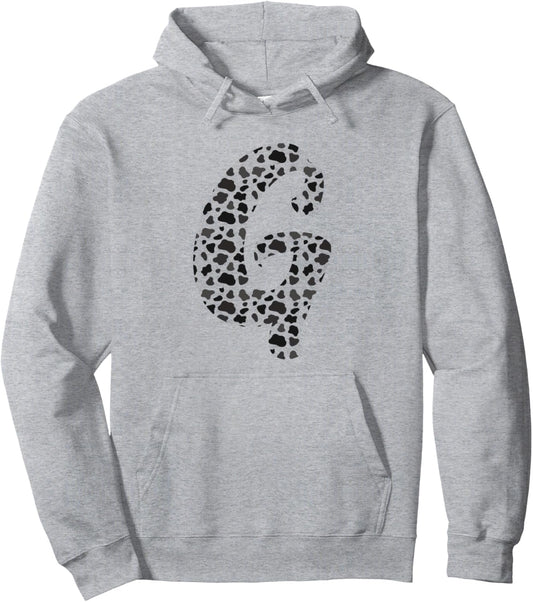 Animal Cow skin pattern Letter G monogram Adult Kids xmas Pullover Hoodie