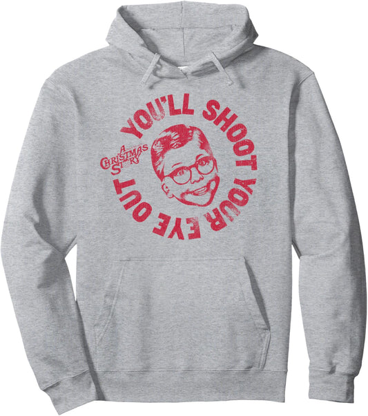 A Christmas Story Round Ralphie You'll Shoot Your Eye Out Pullover Hoodie