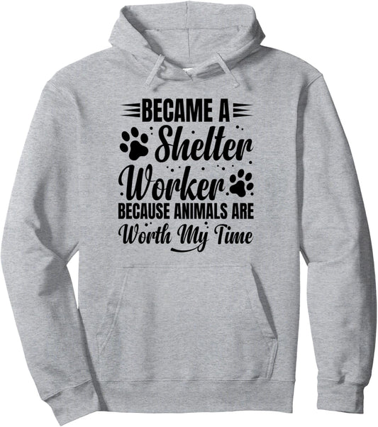 Animal Shelter Worker Cat Volunteer Animal Lover Pet Lover Pullover Hoodie