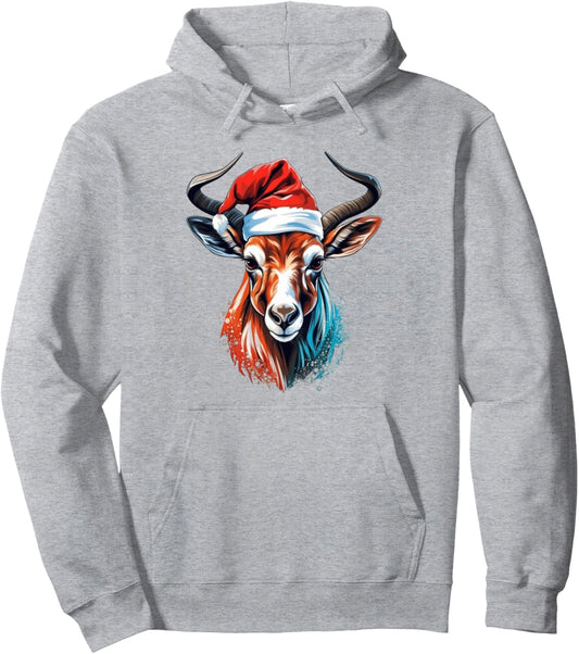 Antelope Christmas Animal Lovers Men Women Kids Gift Xmas Pullover Hoodie
