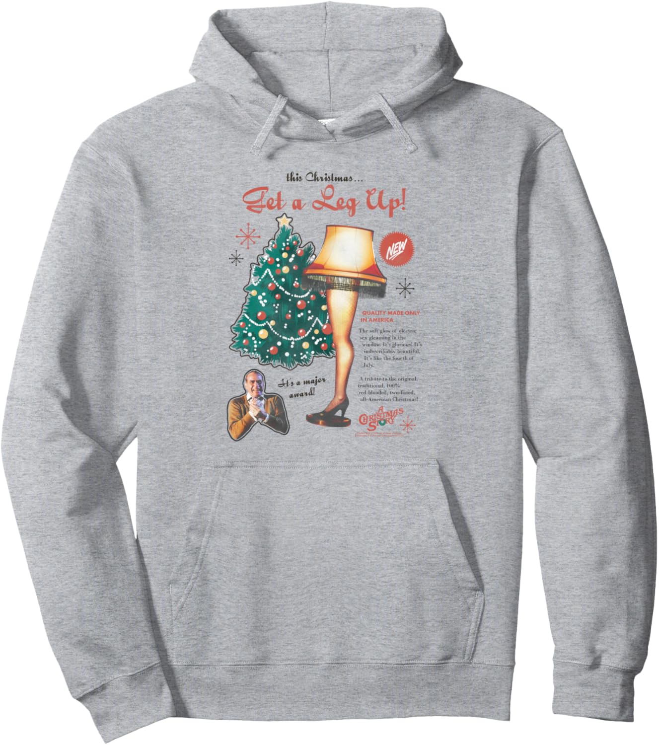 A Christmas Story Leg Lamp Retro Advertisement Holiday Pullover Hoodie