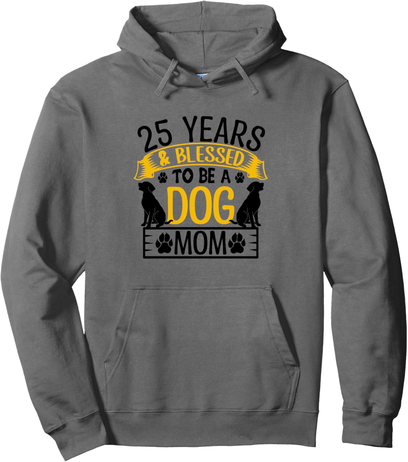 25 Years and Dog Mom! 25 Years Old Dog Mom Birthday Pullover Hoodie