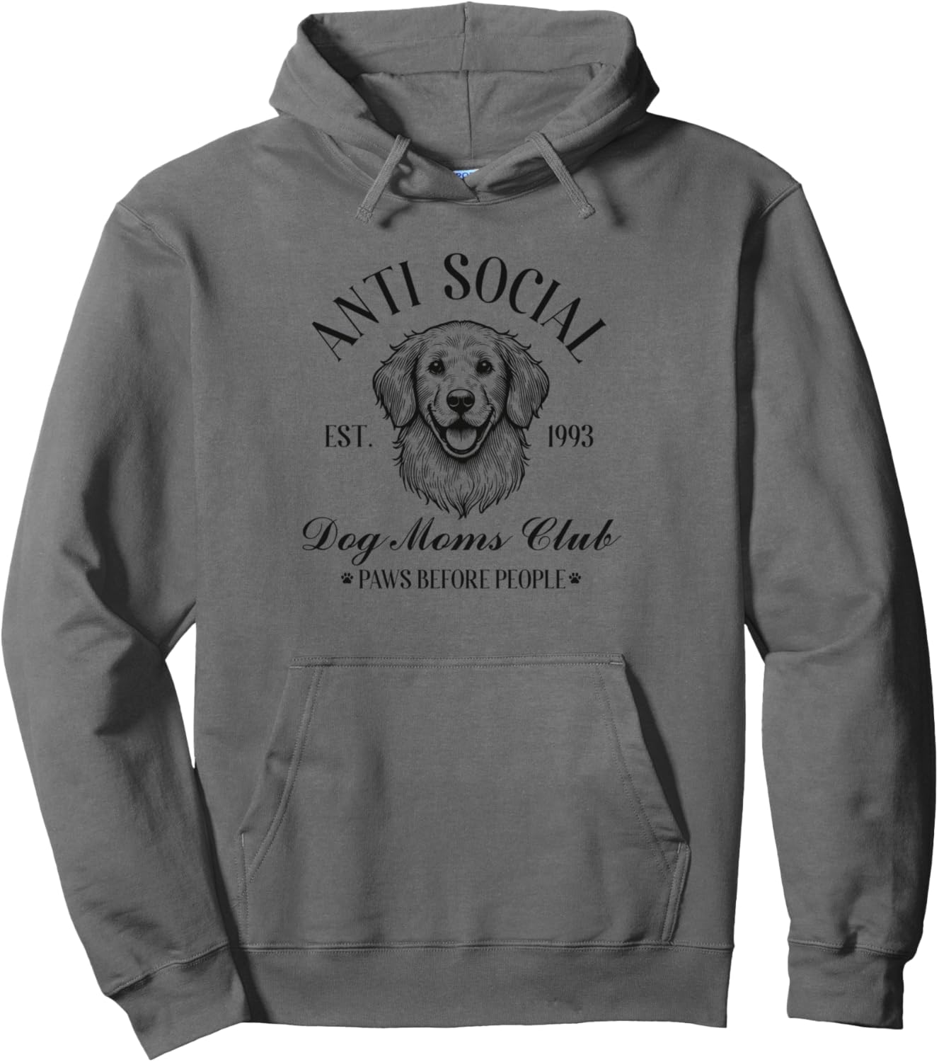 Antisocial Dog Moms Club Funny Dog Mom Womens Pullover Hoodie