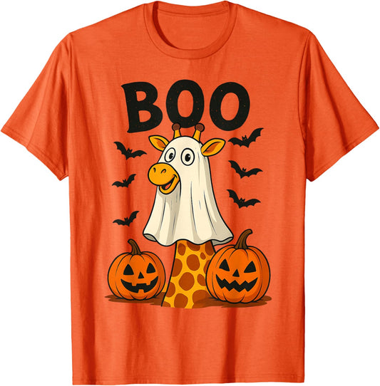 Giraffe Boo Halloween Costume Spooky Season T-Shirt