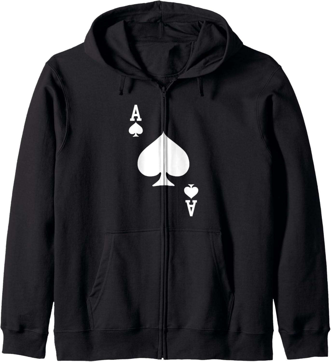 Ace of Spades - Card Halloween Easy Group Costume Poker Dark Zip Hoodie