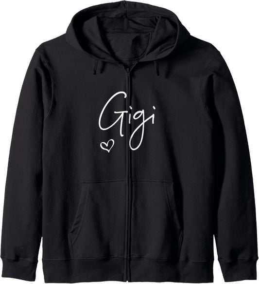 Gigi Grandma Women Christmas Mother's Day Grandparents' Day Zip Hoodie