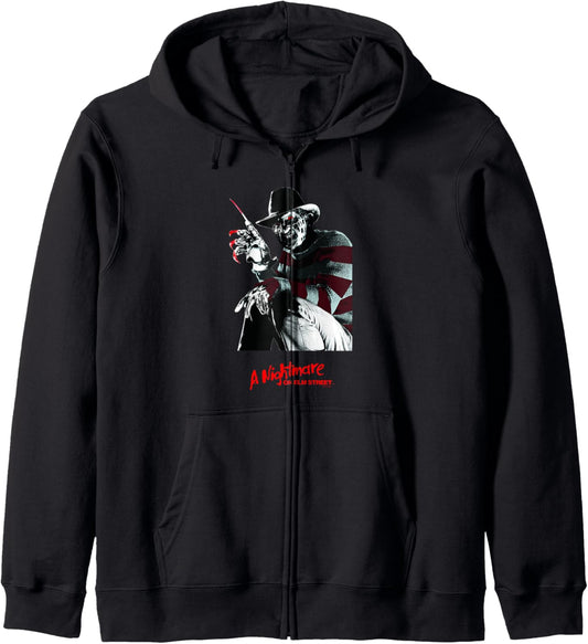 A Nightmare On Elm Street Halloween Creepy Freddy Krueger Zip Hoodie