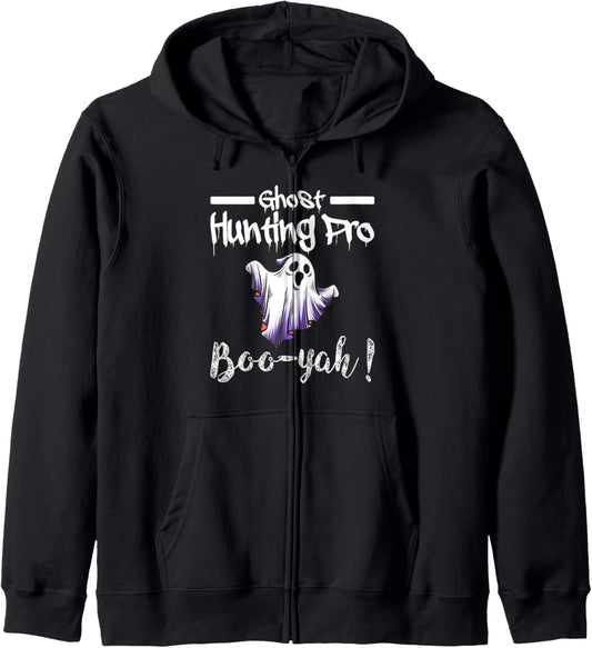 Ghost hunting and Phasmophobia Merch for Halloween Zip Hoodie