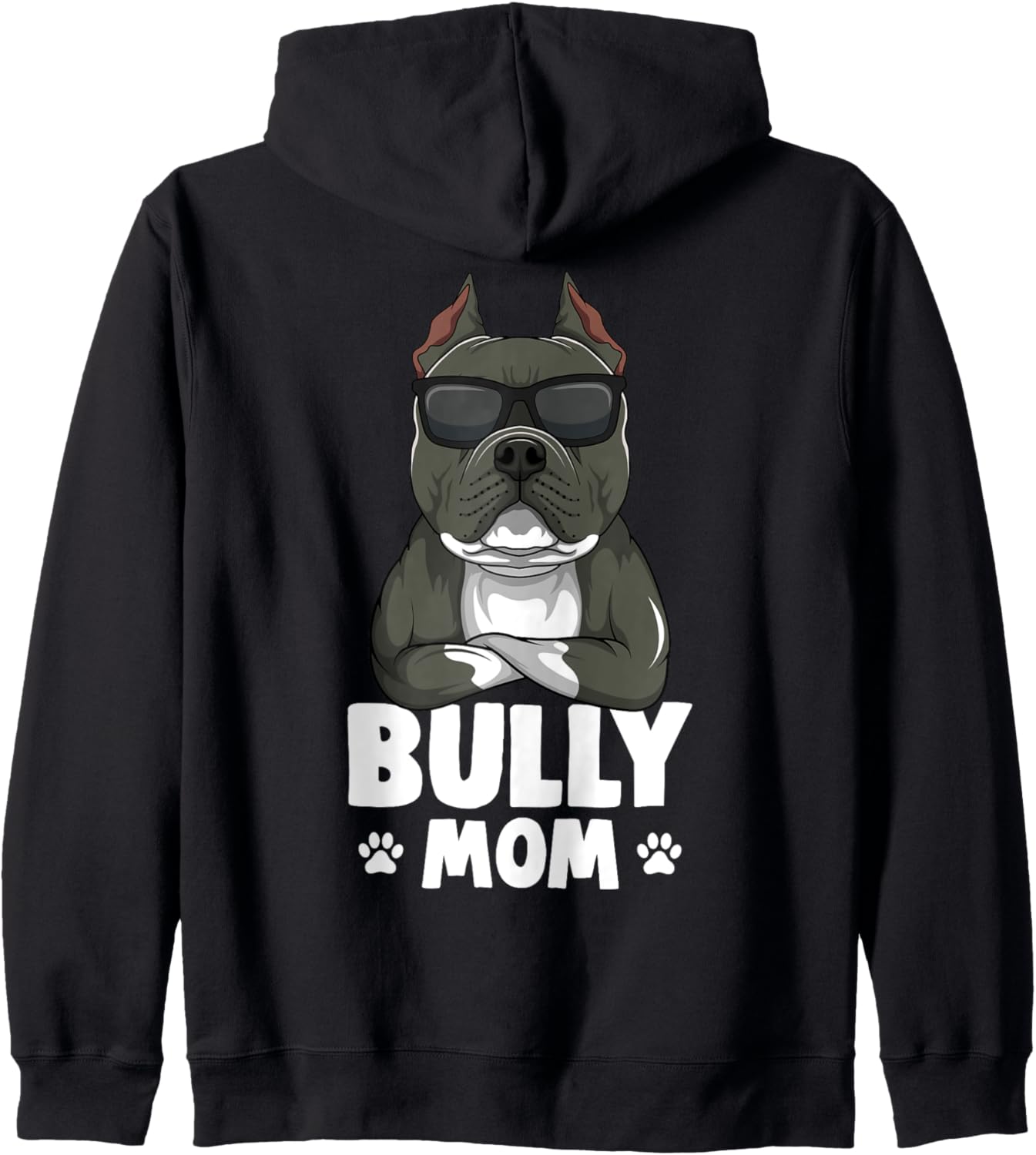 American Bully Dog Mom Women Zip Hoodie