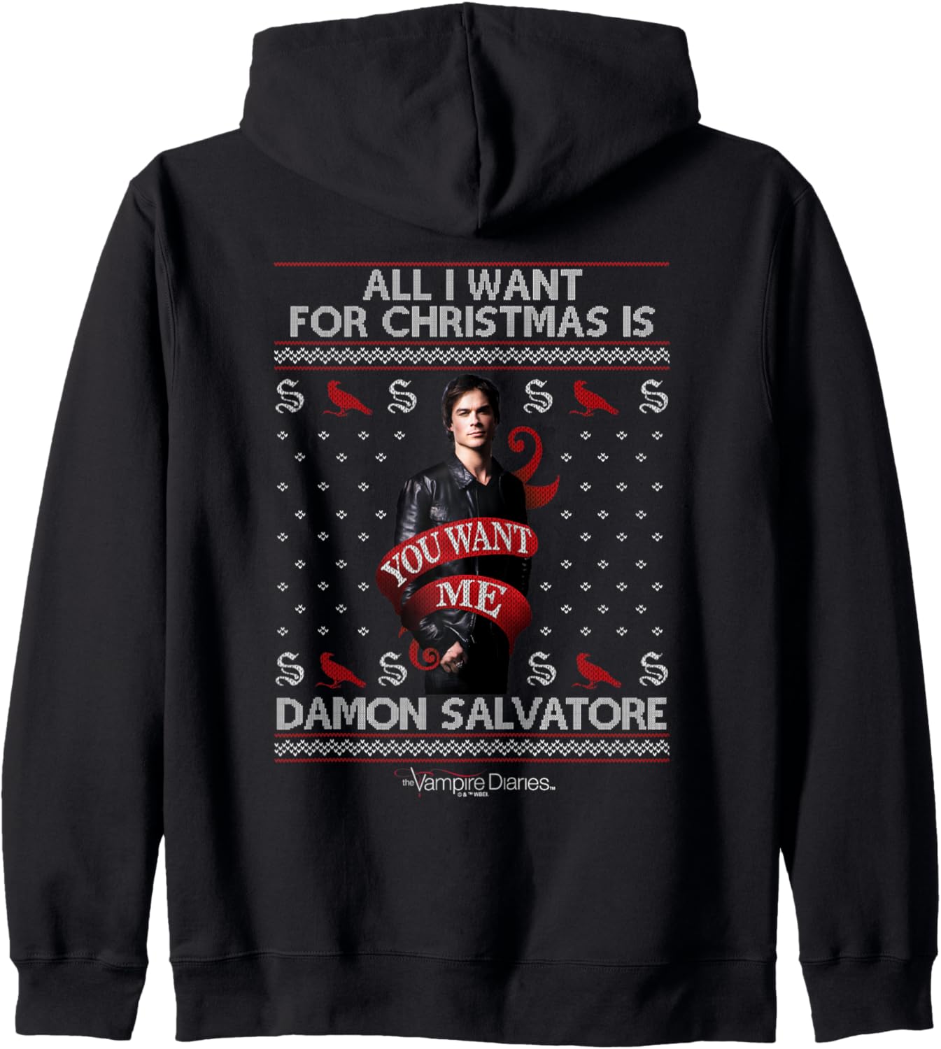All I Want for Christmas is Damon Salvatore Zip Hoodie
