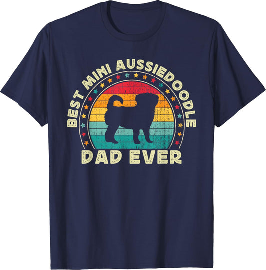 Aussiedoodle Dad For Men Aussiedoodle Dog Dad Funny Mens T-Shirt