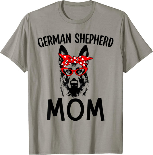German Shepherd Mom Dog Mama Sunglasses Mother's Day Gift T-Shirt