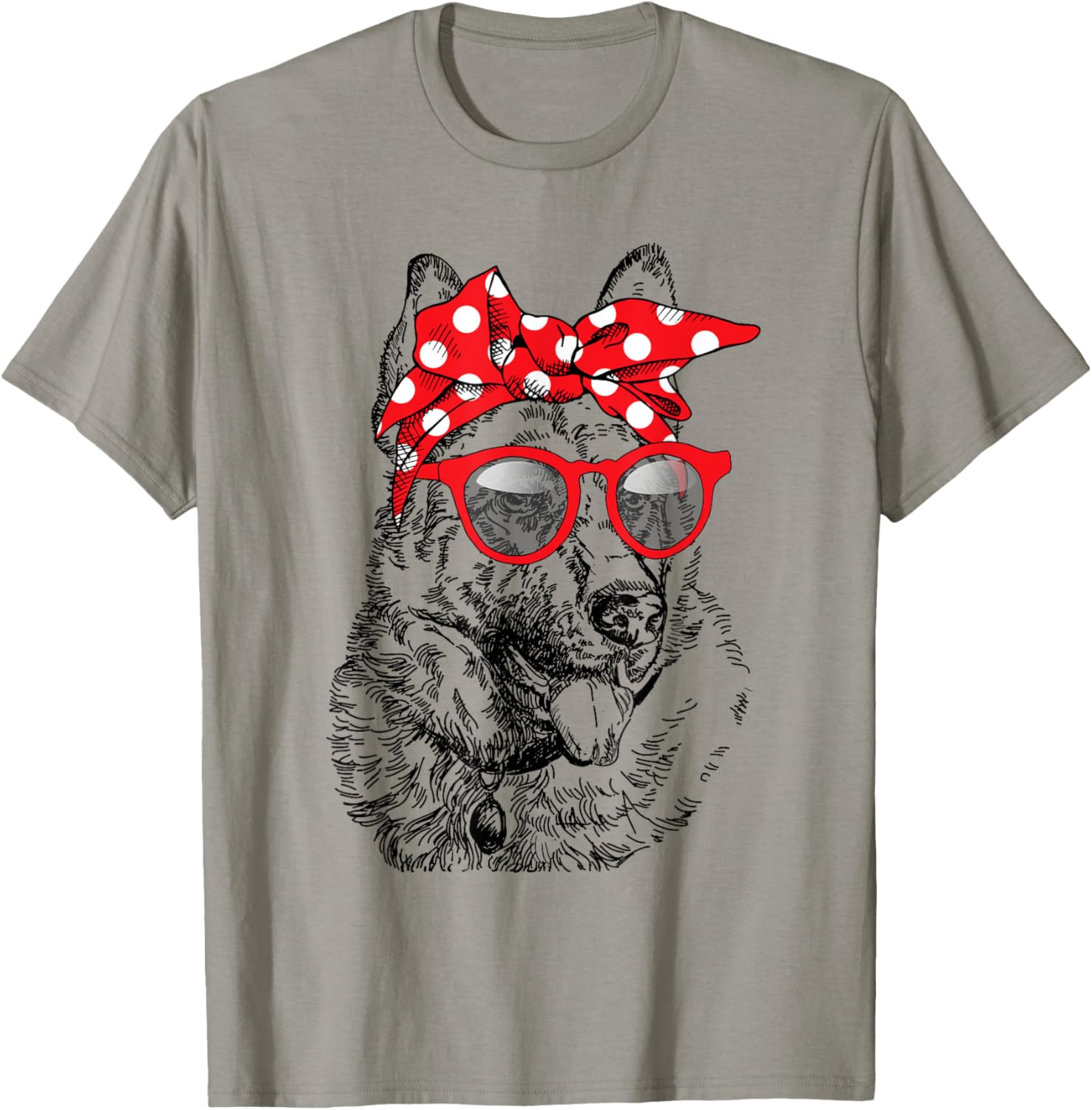 German Shepherd Dog Mom Bandana Sunglasses Mother's Day T-Shirt
