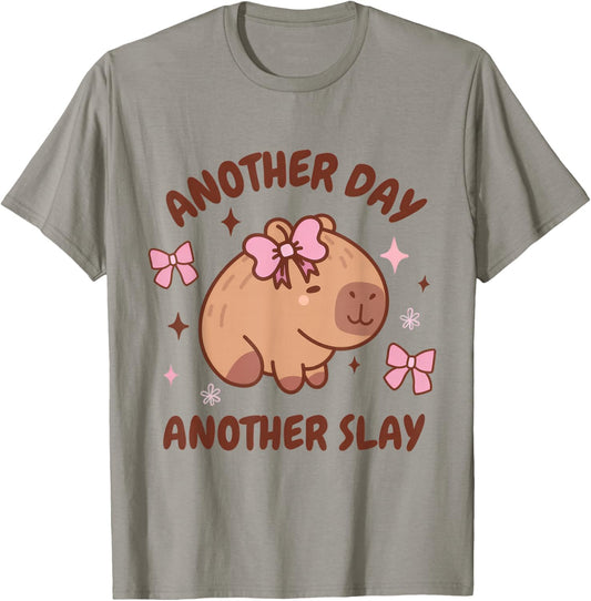 Another Day Another Slay Cute Capybara Lover Kawaii Amine T-Shirt