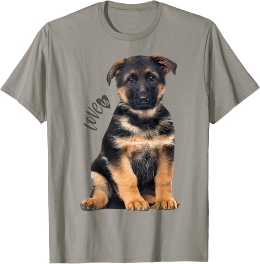 German Shepherd Shirt Shepard Dog Mom Dad Love Pet Puppy Tee T-Shirt