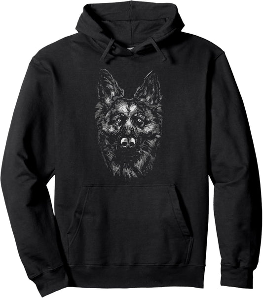 German Shepherd Dog Animal Funny Pet Dogs Lover Graphic Pullover Hoodie