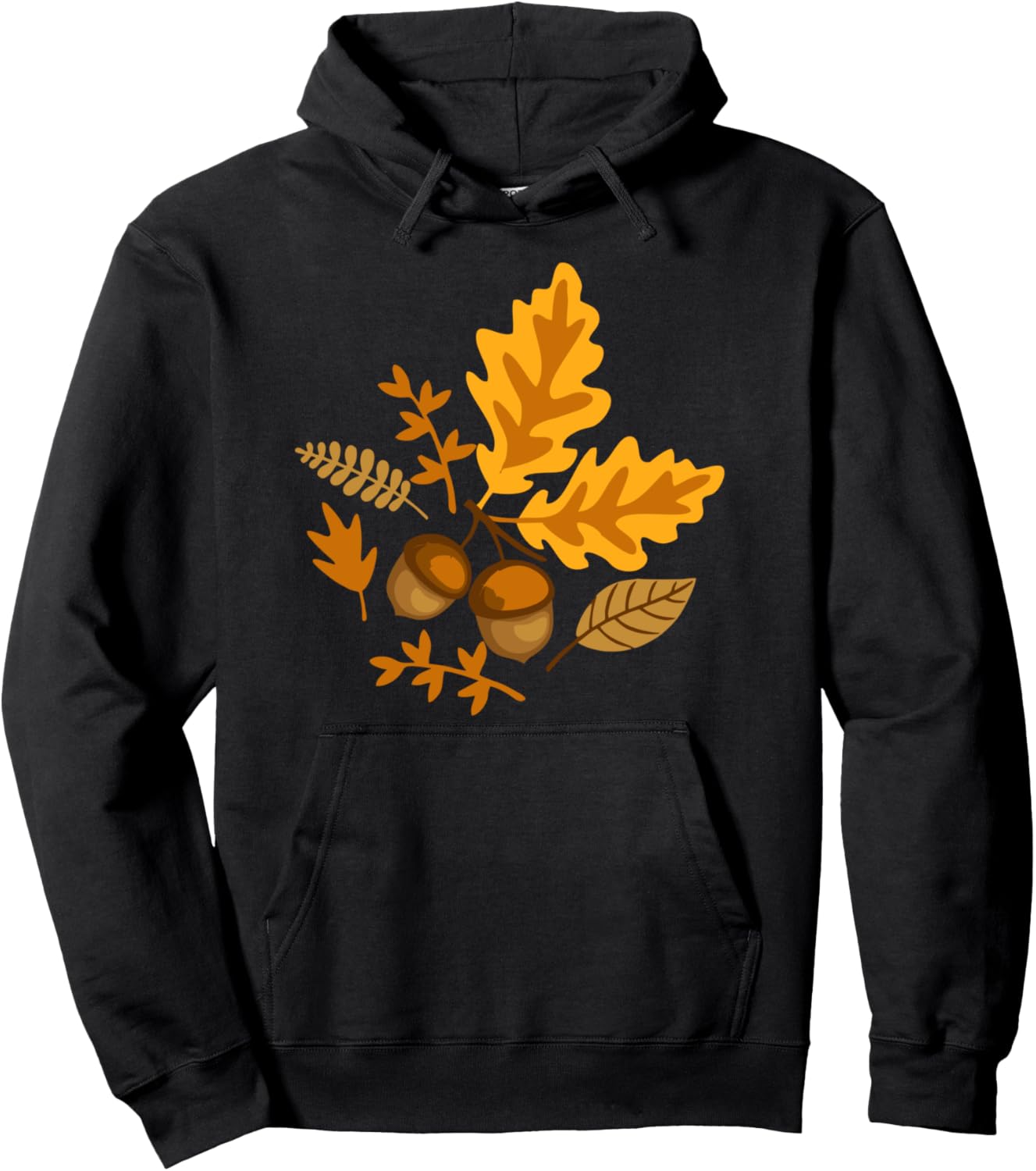 Autumn Leaves and Acorns Fall for Women Thanksgiving Cute Pullover Hoodie