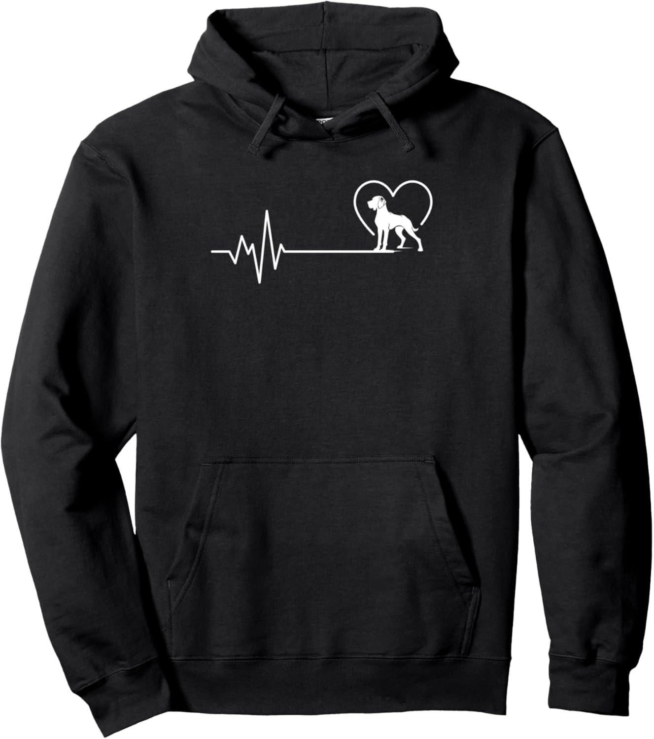 German Shorthaired Pointer Heartbeat GSP Mom Dad Dog Lovers Pullover Hoodie