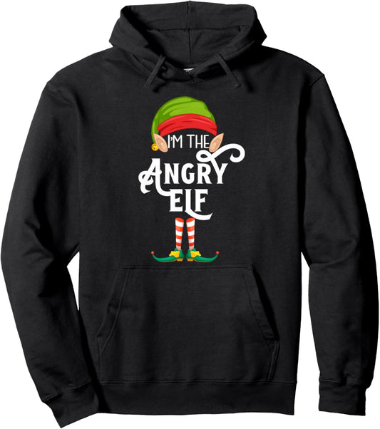 Angry Elf Family Matching Christmas Pullover Hoodie