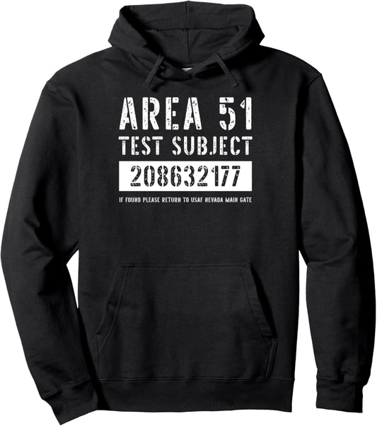 Area 51 Test Subject 2177 Alien Abduction Halloween Costume Pullover Hoodie