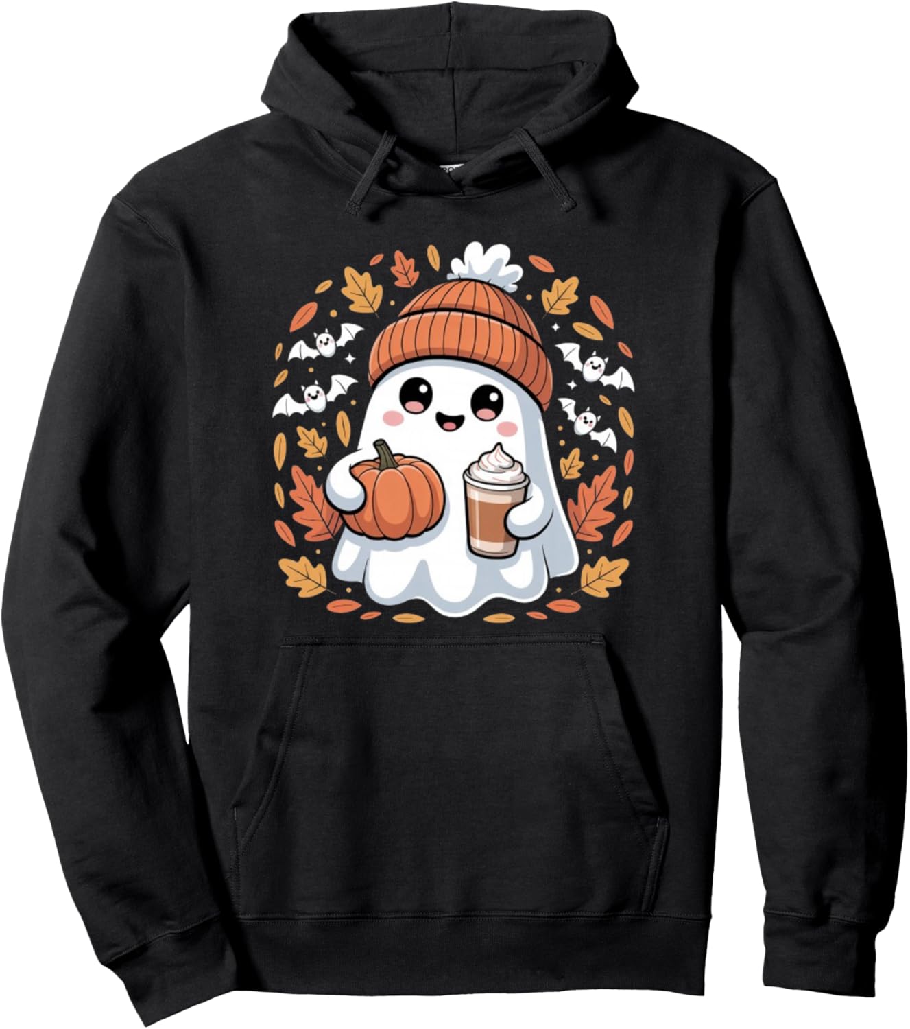 Autumn Ghost Fall Pumpkin Spice Halloween For Coffee Lover Pullover Hoodie