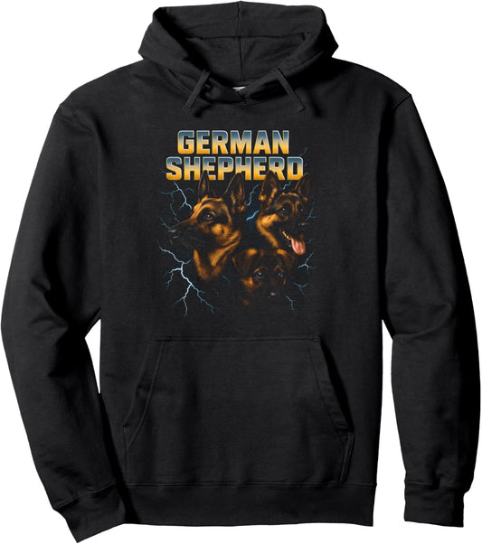 German Shepherd Dogs Rock Music Lover Canine Cool Dog Dad Pullover Hoodie