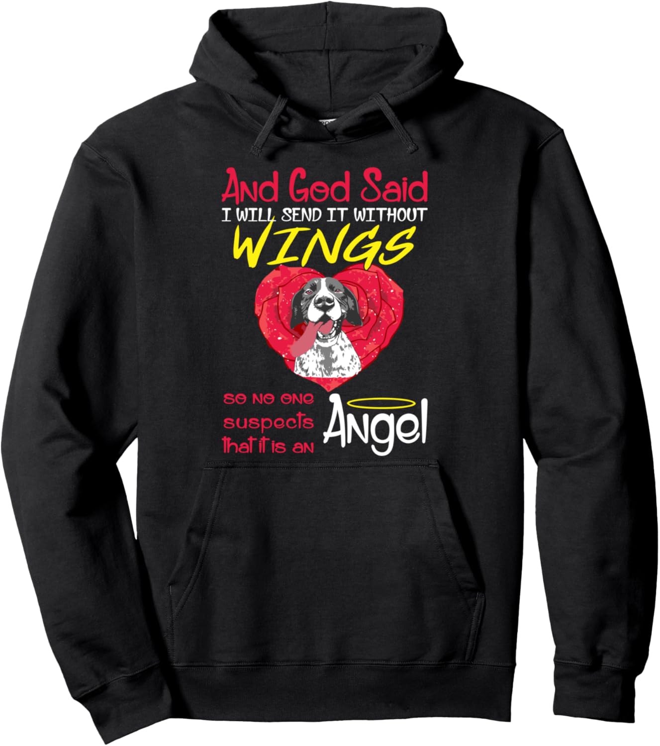 German Shorthaired Pointer Angel Wings Pet Lover's Gift. Pullover Hoodie