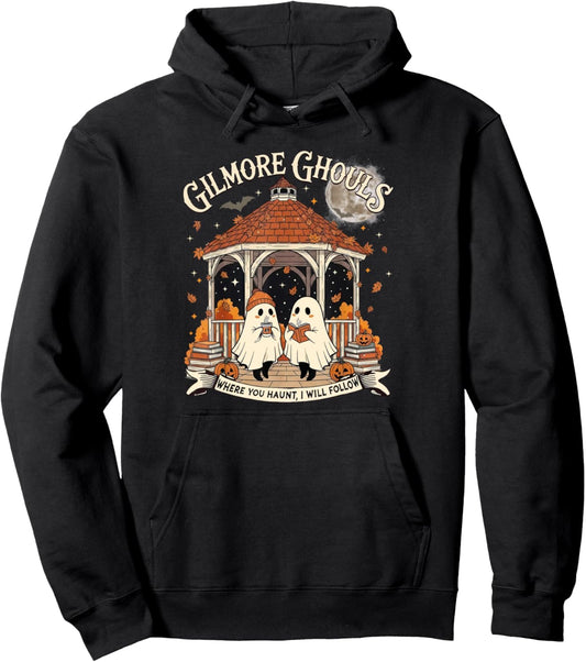 Gilmore Cozy Ghouls Ghost Parody Halloween Fall For Gilmore Pullover Hoodie