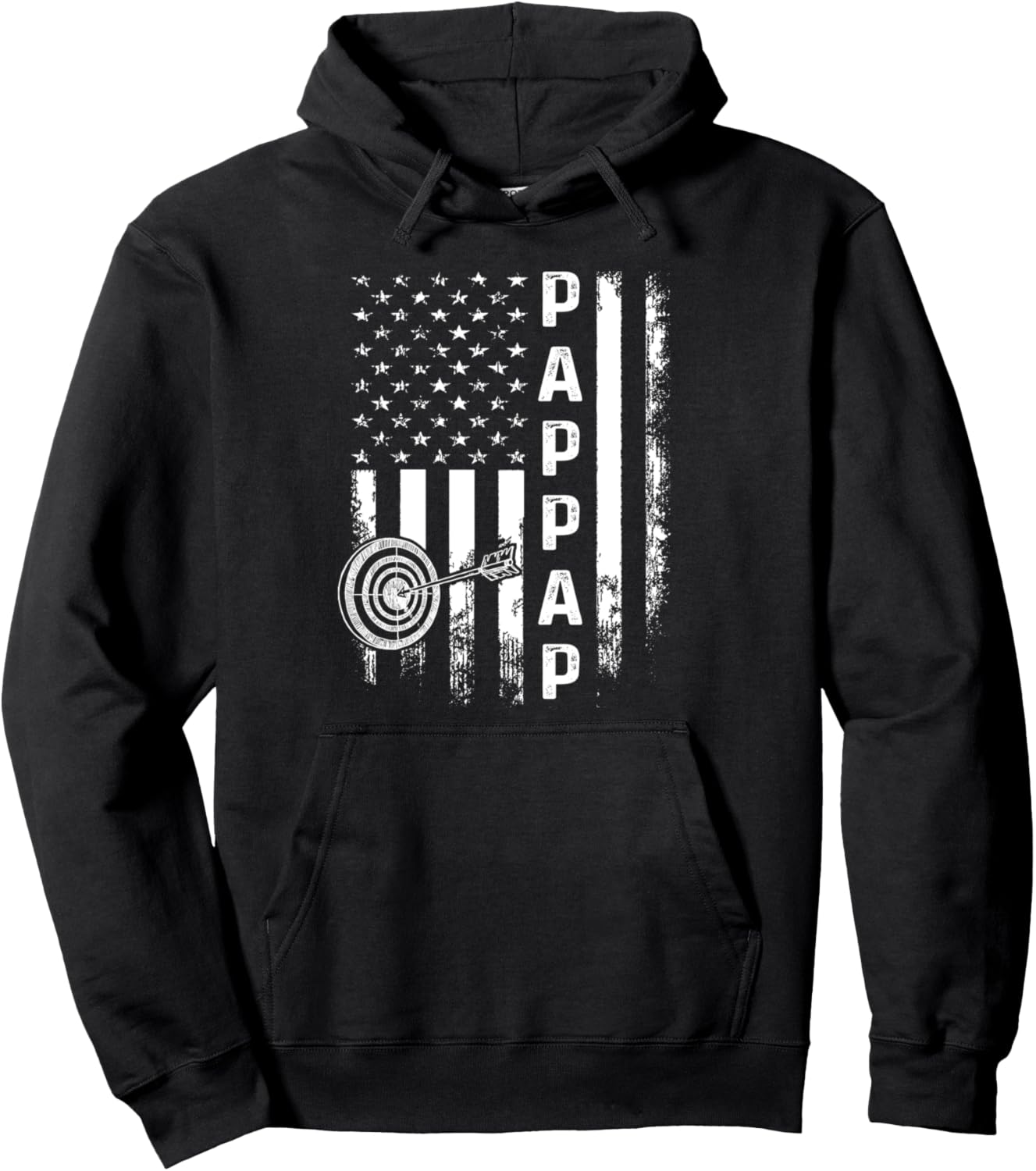 Archery Pappap American Flag Vintage Christmas Xmas Pullover Hoodie