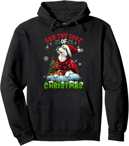 Alaskan Malamute Christmas Tree Decorations Dog Lover Xmas Pullover Hoodie