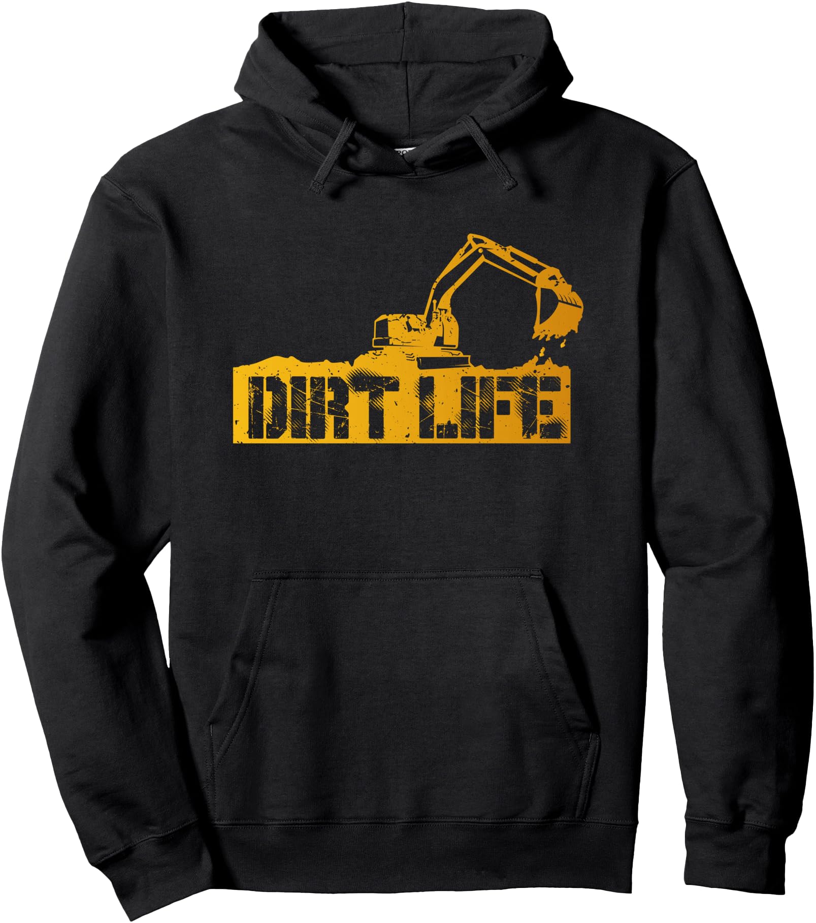 Construction Workers Heavy Equipment Operator Dirt Life Black Small Classic Fit Pullover Hoodie